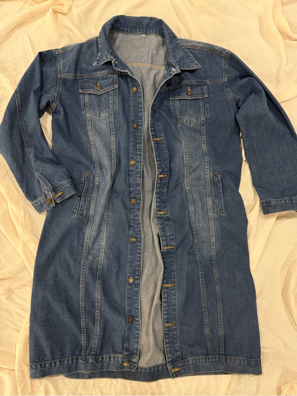 Longline Denim trench Jacket